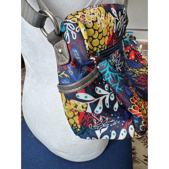 Lily Bloom Bag Purse Canvas Crossbody Adjustable Strap - Picture 5 of 10